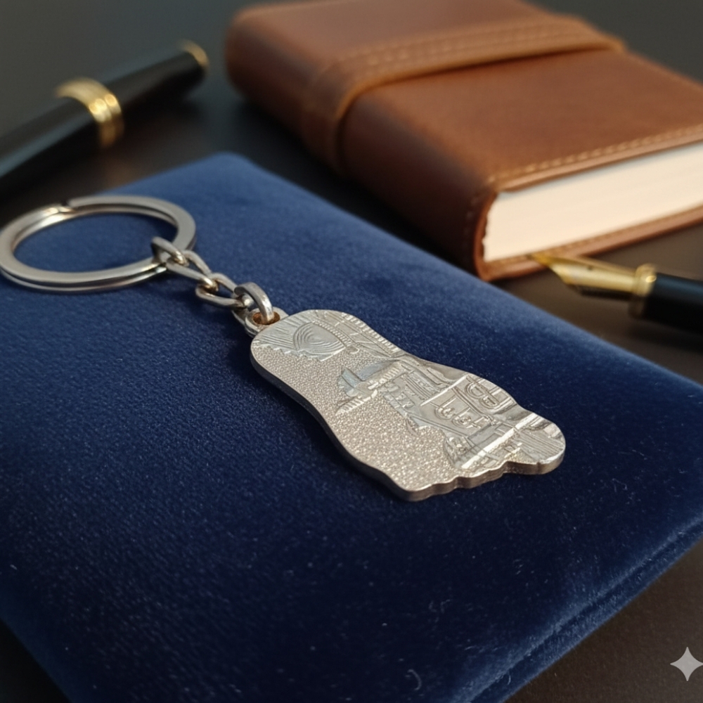 Sacred Soil from Jerusalem Holy Steps keychain (Gold,Silver)